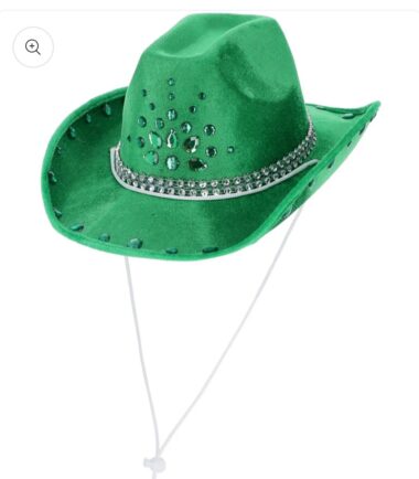 Green Rhinestone Cowboy Hat