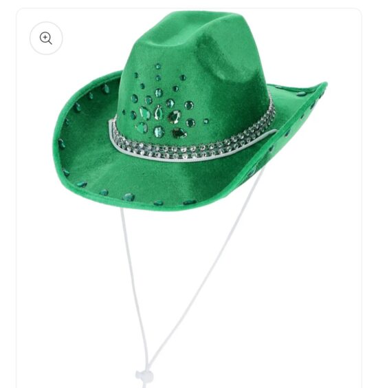 Green Rhinestone Cowboy Hat