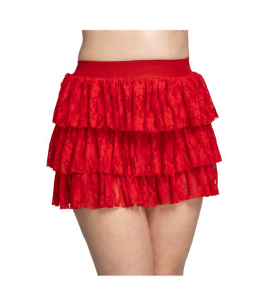 Red Lace Ra Ra Skirt
