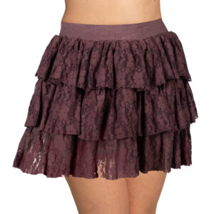 Brown Lace Ra-Ra Skirt