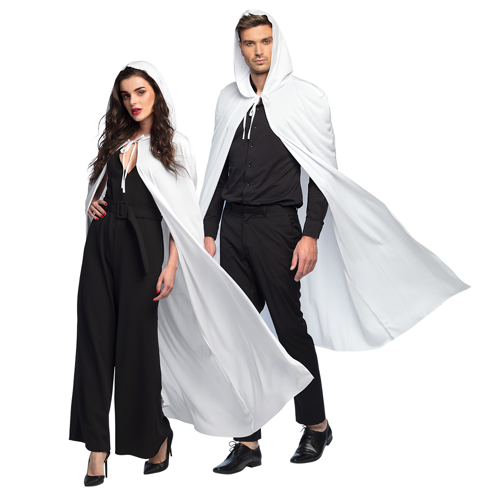 White Velour Hooded Cape